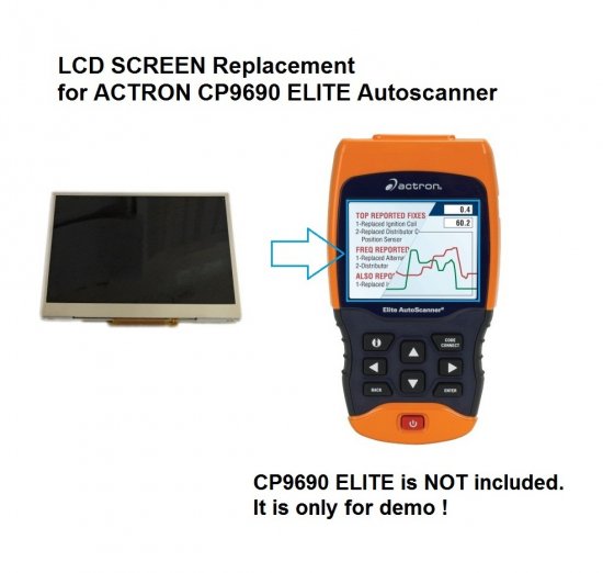 LCD Screen Display Replacement for Actron CP9690 Elite ScannerActron